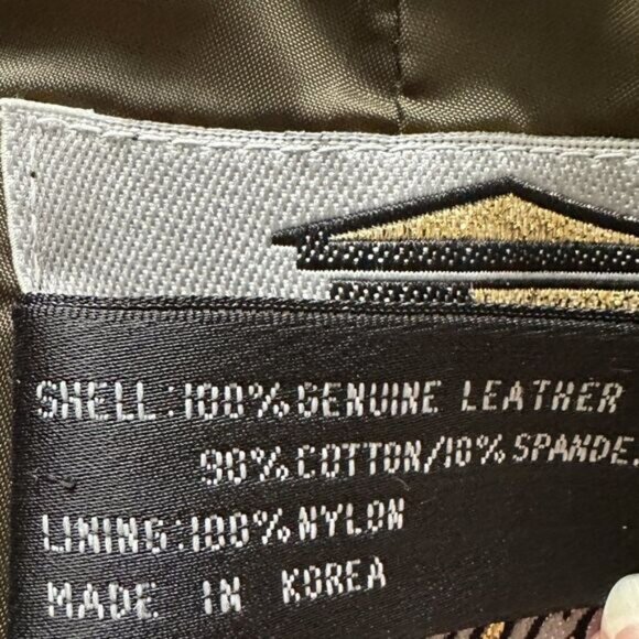 Genuine Suede Leggings Pants Olive Green Size M 28 Inch Waist - Picture 8 of 8